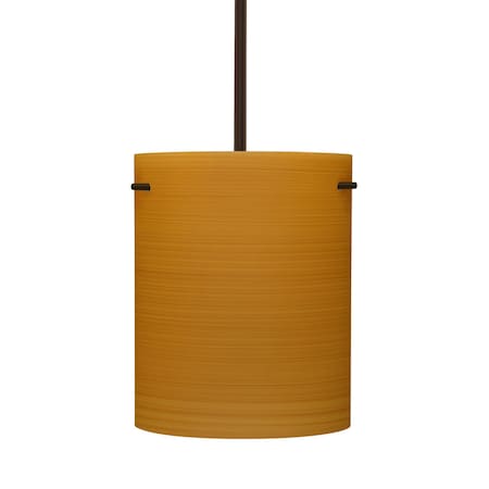 Besa Lighting Tamburo 8 Stem Pendant, Oak, Bronze Finish, 1x11W LED 1TT-4006OK-LED-BR